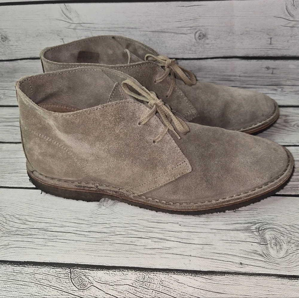 Rhodes Made in Italy Suede Chukka Boots Desert Style Crepe Sole Size 10